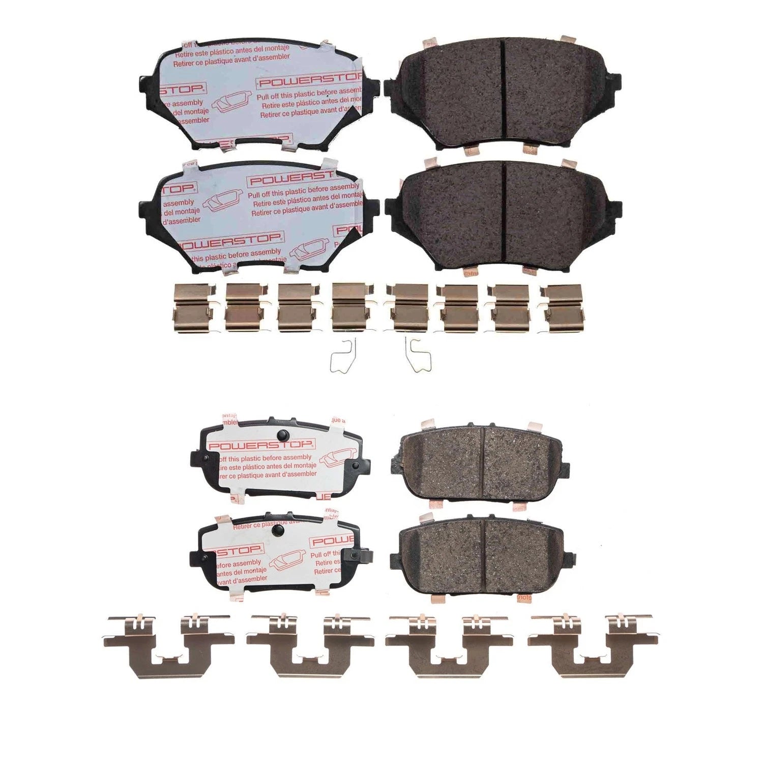 PowerStop Front & Rear Carbon Fiber Ceramic Brake Pad Kit for Mazda MX5 Miata (2006–2015)