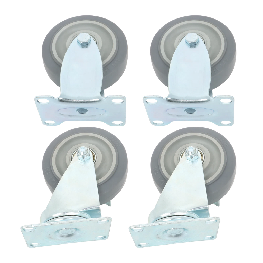 Set of 4 Grey Casters with Belt Brakes