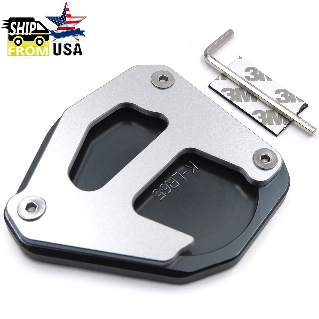 CNC Side Stand Pad Kickstand Extension for Kawasaki KLR650 (2008–2019)