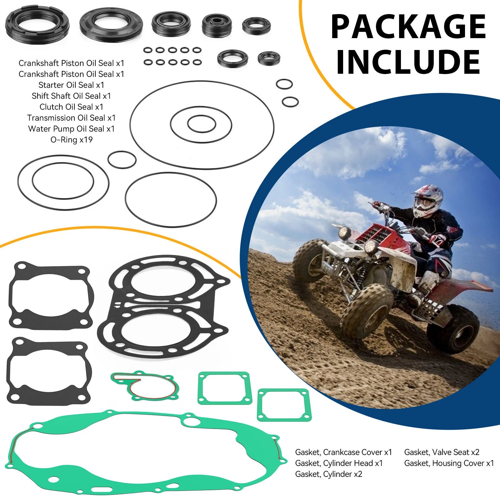 Complete Engine Gasket Kit for Yamaha Banshee 350 (1987–2006)