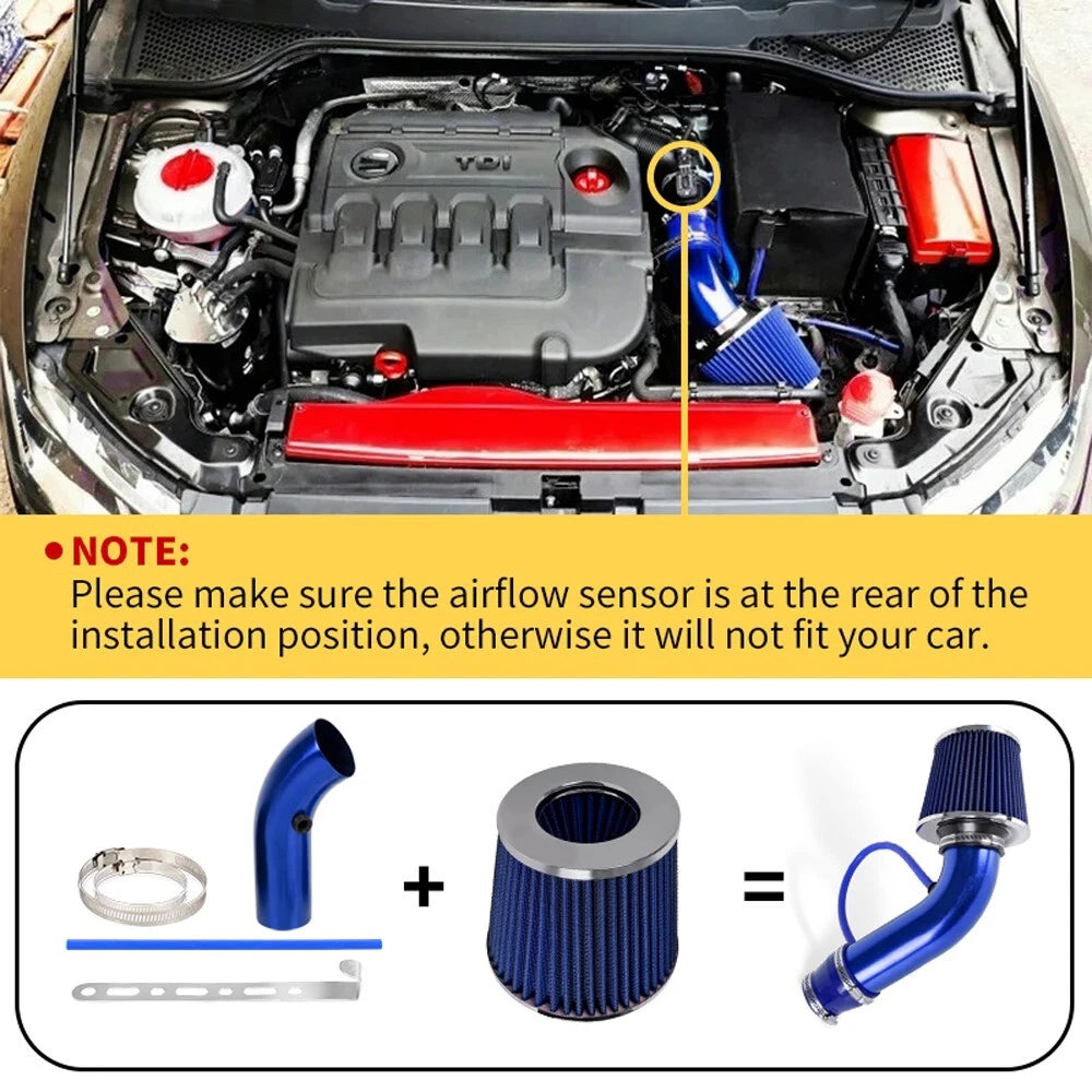 3" Cold Air Intake Filter Induction Kit for