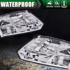 Set of 2 Clear Lens Chrome Headlights for Ram 1500 2500 3500