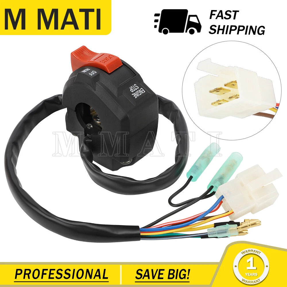 Left Handlebar Kill Stop Switch 4110063 for Polaris Big Trail Boss Scrambler 250 (1990–1999)