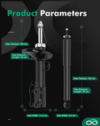 Set of 4 Shocks & Struts for Chevrolet Malibu (2004–2012) Pontiac G6 (2005–2012)