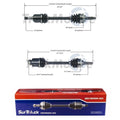2X Front CV Axle Shafts for Mazda MX-3 (1992–1994)