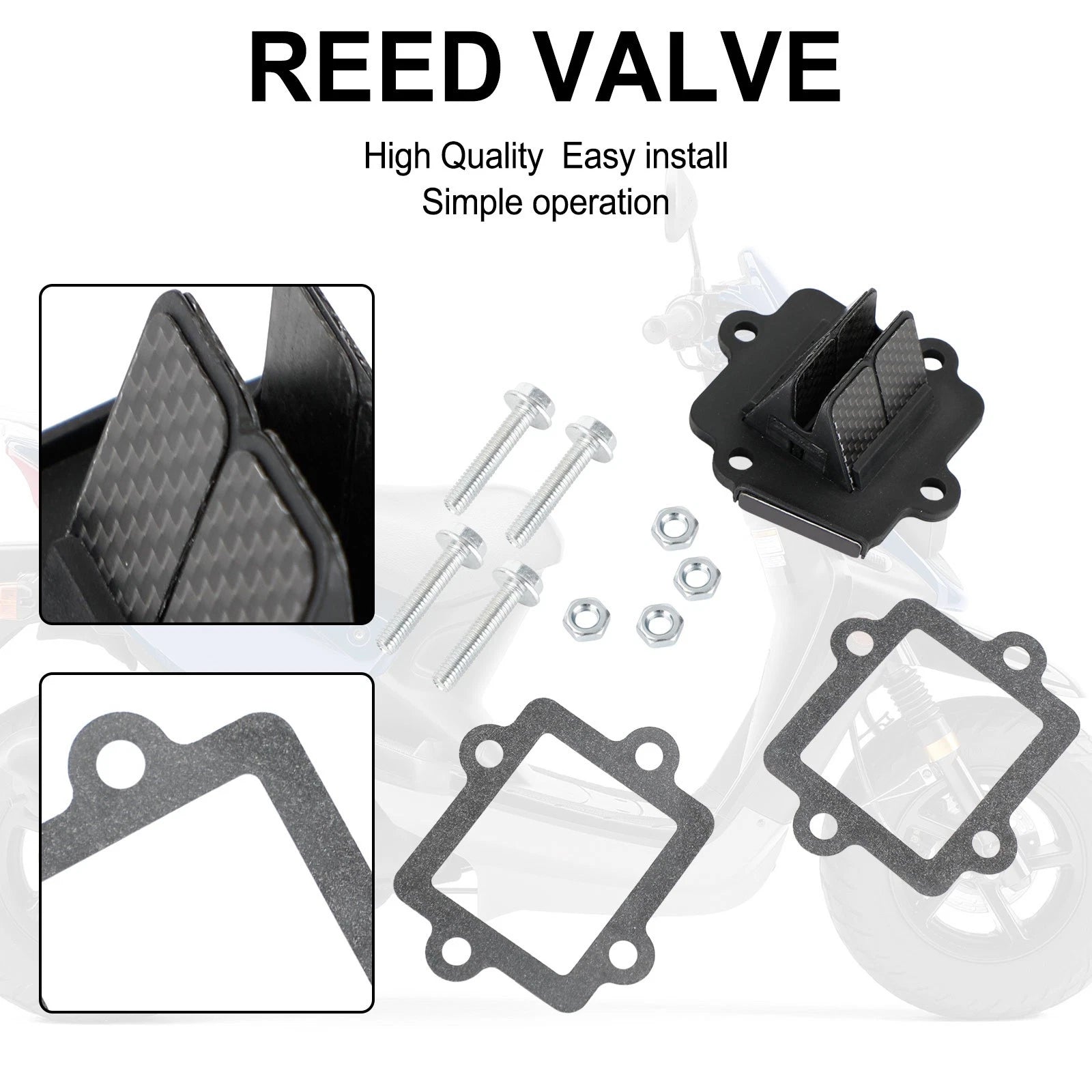 V352 A/B jog50 Reed Valve System for Yamaha YW50 Zuma50 (2002–2011)