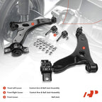 Set of 4 Front Lower Control Arms & Ball Joints for Ford Focus (2000-2004)