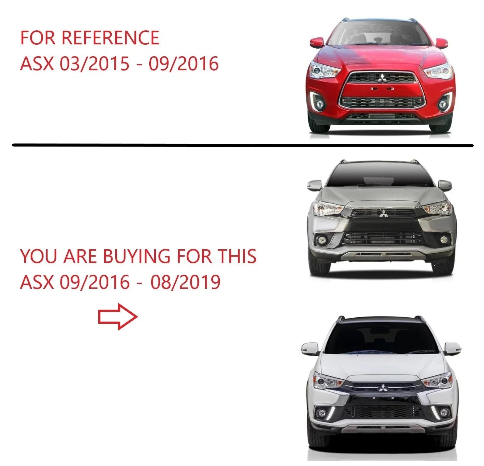 Chrome Lower Front Bar Mould Left Side for Mitsubishi ASX XC (2010–2020)