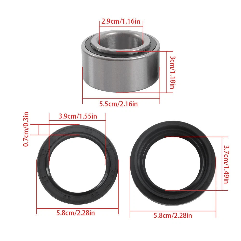 Front Wheel Hub Bearings Seal Kit for Arctic Cat ATV (375–600)