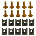 10x Aluminum M6x20mm Screen Bolts & Spring C Clips for Yamaha T9