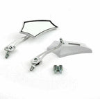 Rear View Mirrors 8mm 10mm for Motorcycle Chopper Cruiser Dirt Bike (GT9)
