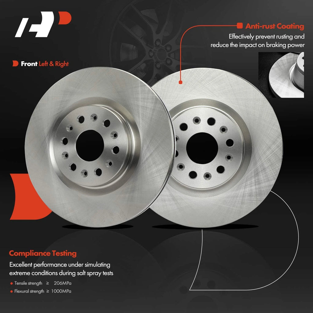 Front Disc Brake Rotors & Ceramic Pads for Buick Enclave (2018-2020)