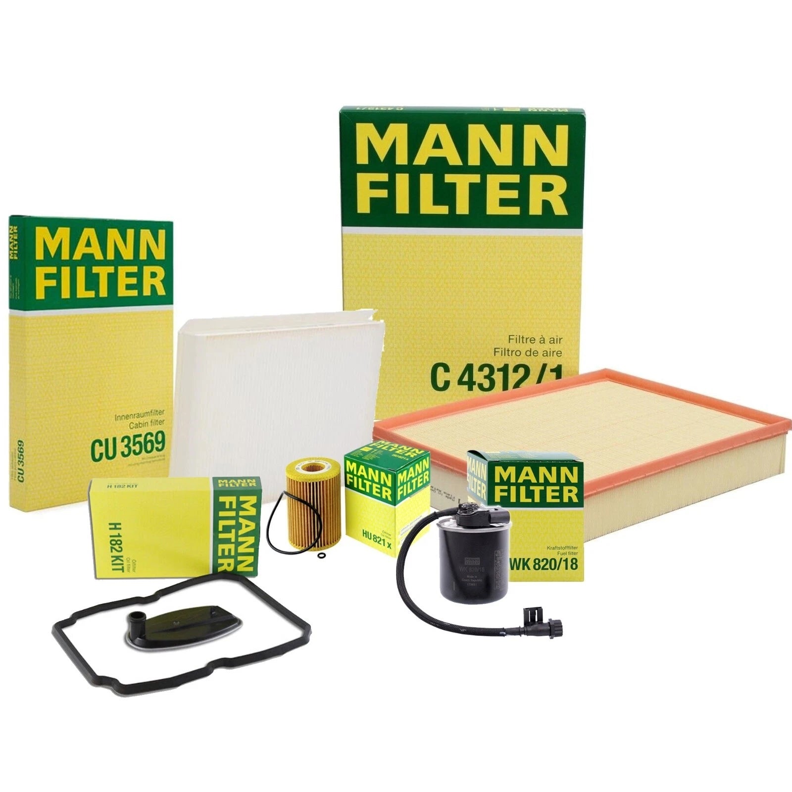 Mann Oil Air Cabin Fuel Transmission Filter Service Kit for Sprinter (2007–2018)