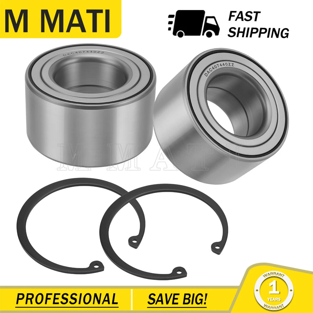 2 Rear Wheel Bearings Kit for Polaris Ranger 900 XP 2013–2019