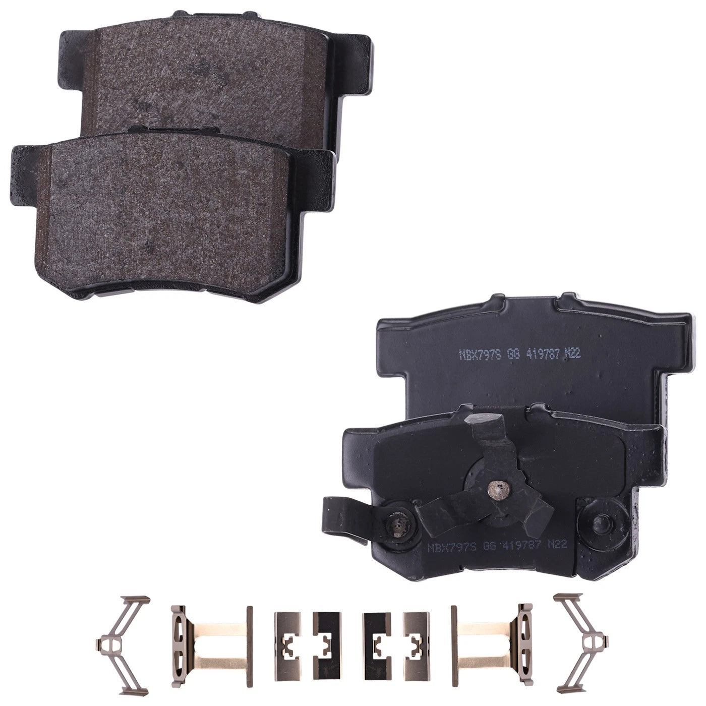 Set of 4 Rear Ceramic Brake Pads for Honda CR-V, Acura RDX