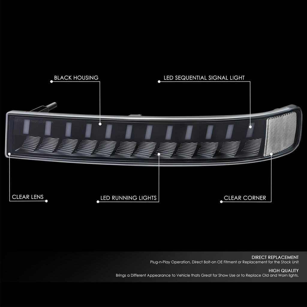 Sequential LED DRL Bumper Lights for Express Savana 1500-3500 (2003–2023)
