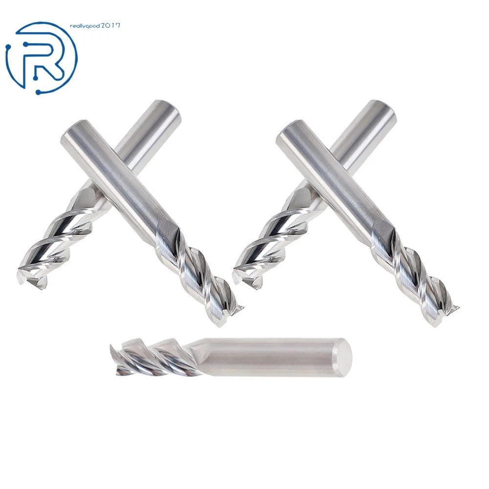 5Pcs 3/8" 3-Flute Carbide End Mill (Regular)