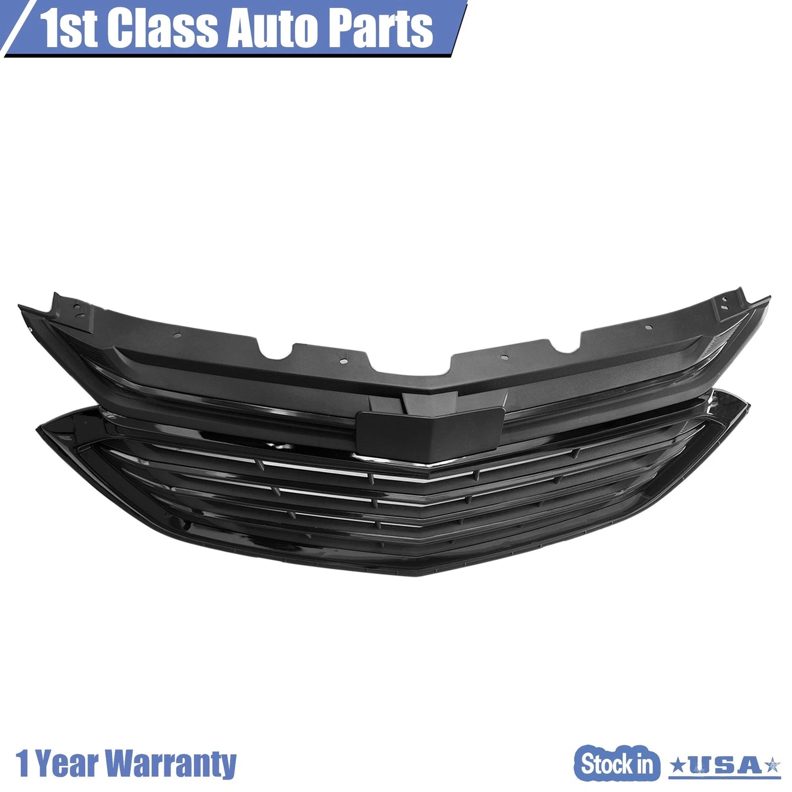Glossy Black Front Upper Bumper Grille for Chevrolet Equinox (2018-2020)