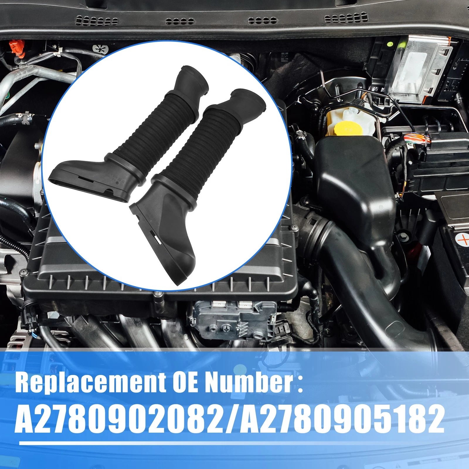 1 Pair Air Intake Hose Tube for Mercedes Benz E550 (2007–2009)