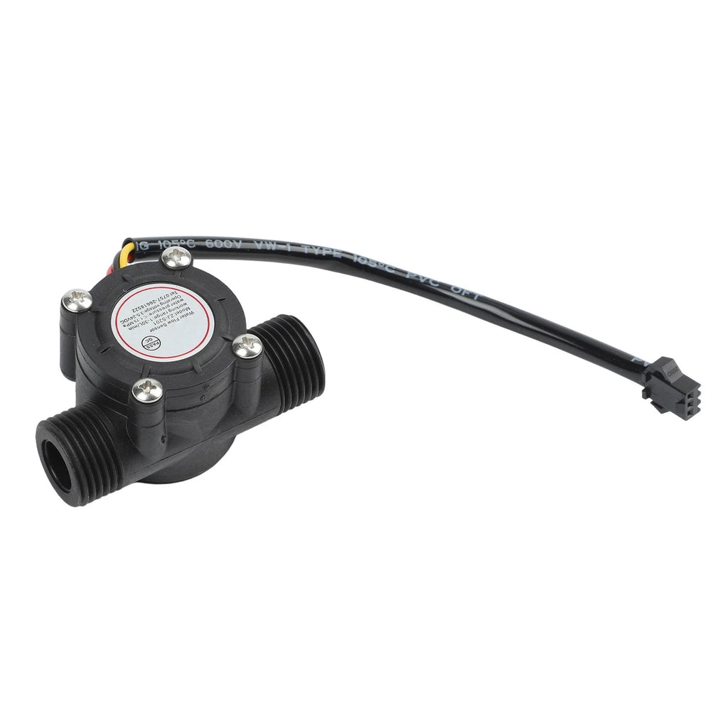 Water Flow Sensor Hall Effect Switch YFS201 518V for Liquid (G12 Thread)