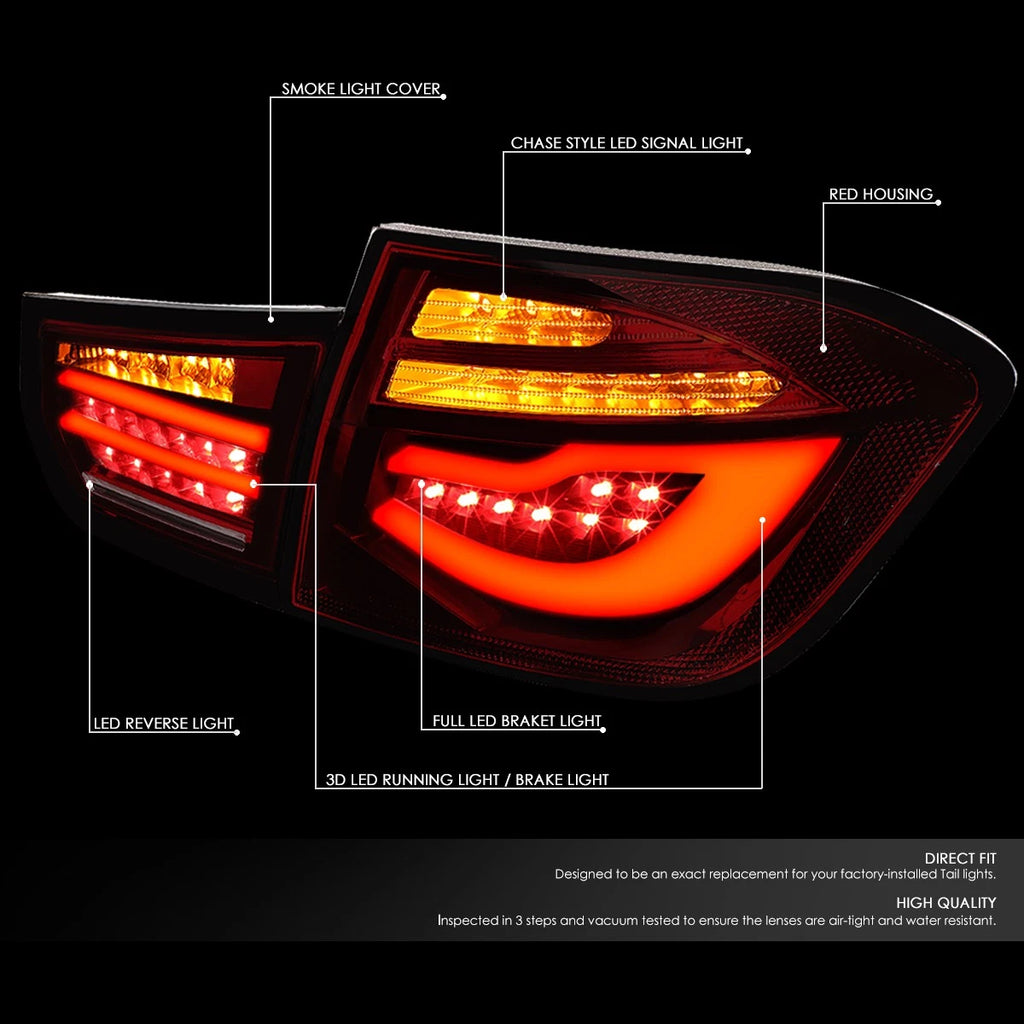 LED Tube Bar Sequential Signal Tail Lights for BMW 320i 325i 328i (2012–2015)
