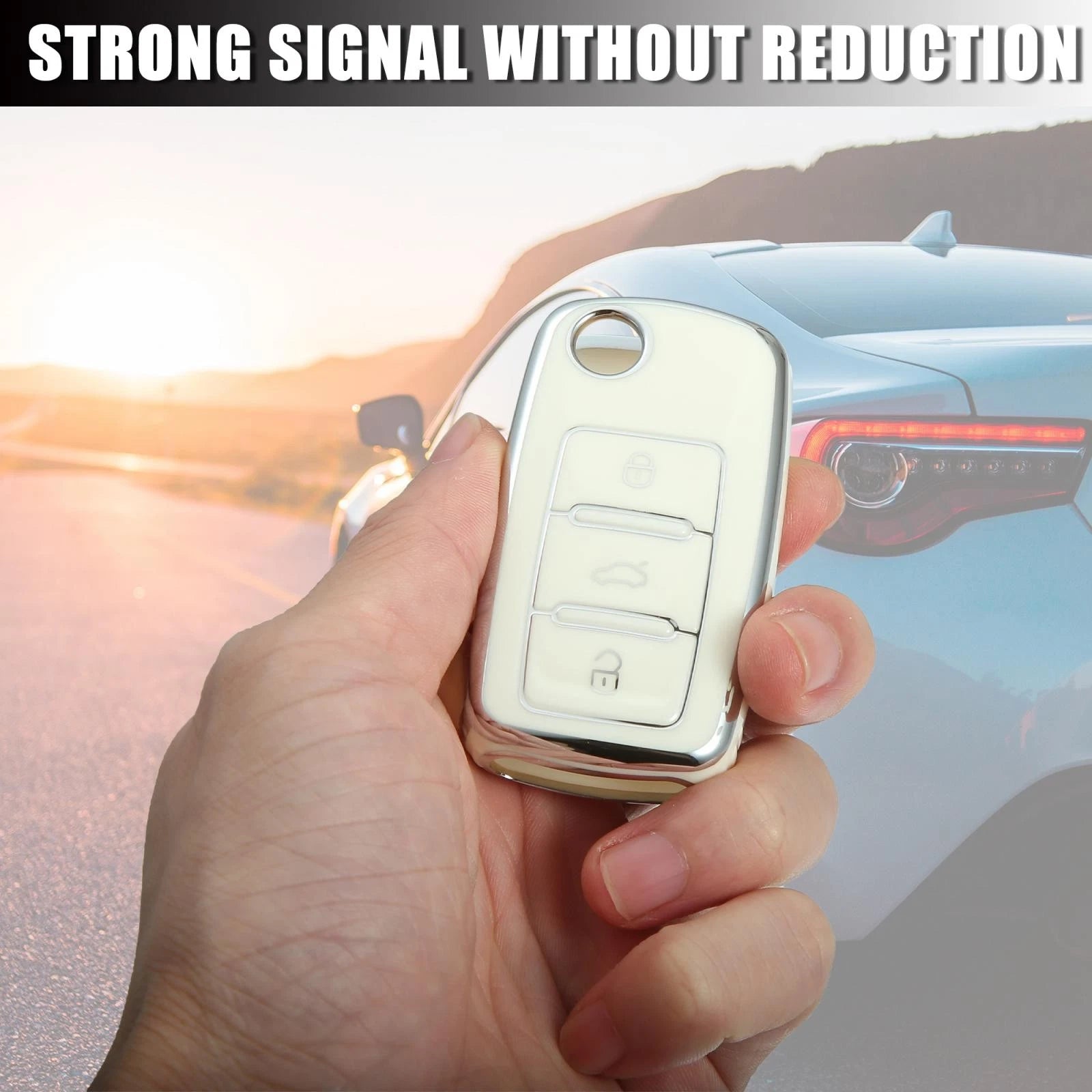 Silicone Key Fob Case Cover for VW Jetta Tiguan Passat Polo (2010–2023)