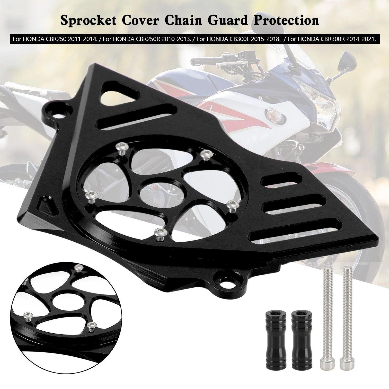 Front Sprocket Cover Chain Guard for Honda CBR250R CBR300R CB300F (2011–2018)