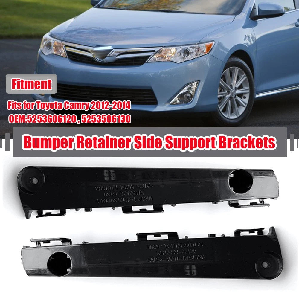 Set of 2 Front Bumper Retainer Support Brackets for Toyota Camry (2012–2014)
