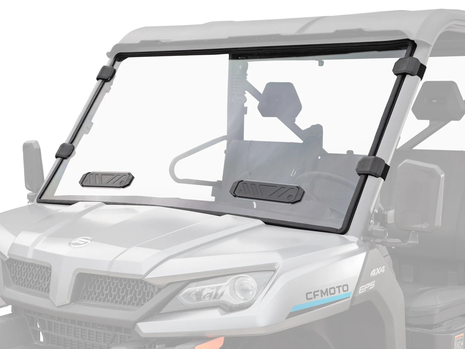 Clear Scratch Resistant Full Vented Windshield for CFMOTO UForce (2019–2023)