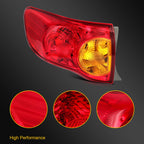 Tail Light Assembly for Toyota Corolla (2009–2010) Left Side Red Housing