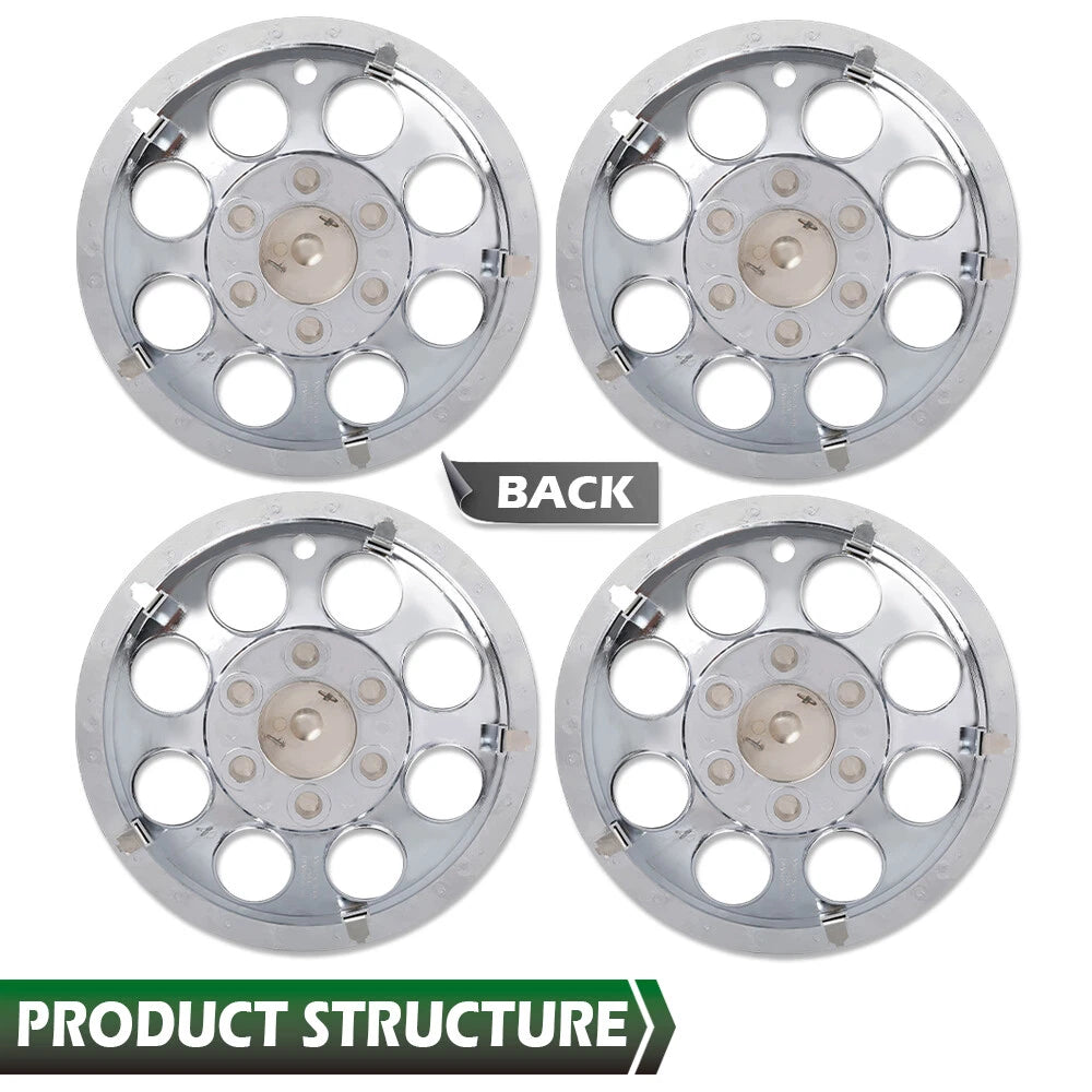 Set of 4 Wheel Rim Covers for EZGO Club Car Yamaha Golf Cart 10" Silver