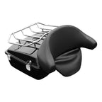 Chopped Trunk Backrest w/ Mount Rack Plate for Harley Touring (2009–2013)