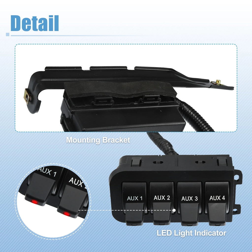 In-Dash Auxiliary Upfitter Switch Panel for Ford F250 F350 (2005–2007) 5C3Z14A303AA