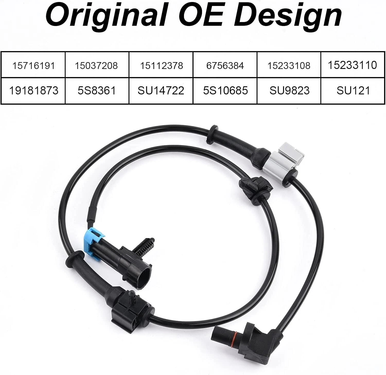2X ABS Speed Sensor Cable Harness for GMC Chevrolet