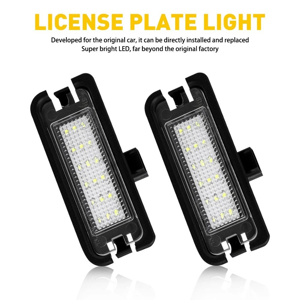 2X 6000K LED License Plate Lights for Ford Mustang (2015–2021)