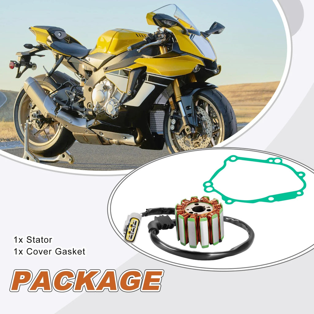 Magneto Stator + Cover Gasket for Yamaha YZF-R1 FZS1 FZ1 Fazer (1998–2023)