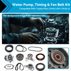 Water Pump & Timing Fan Belt Kit for Toyota Hilux LN106 LN111 LN130 (1984–1997)