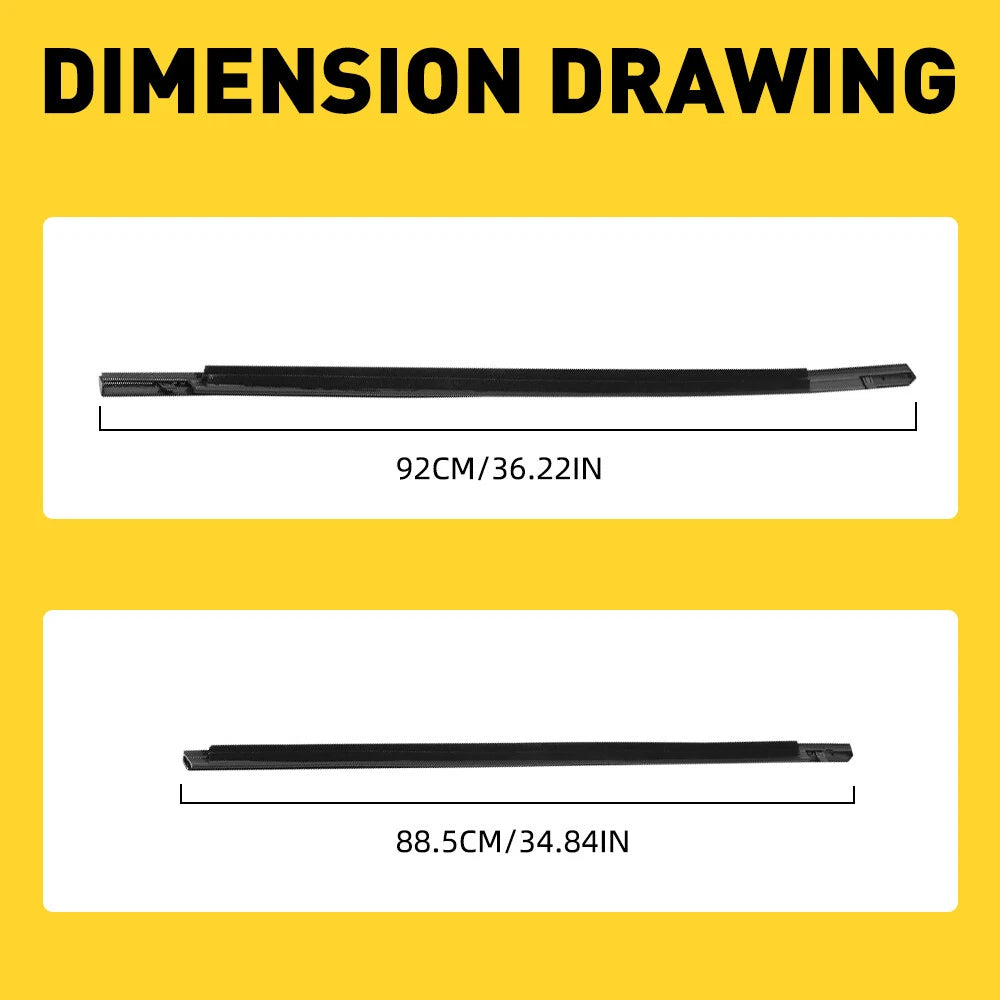 Set of 4 Weatherstrip Window Moulding Trim Seal Belt for Honda Civic Sedan (2016–2021)