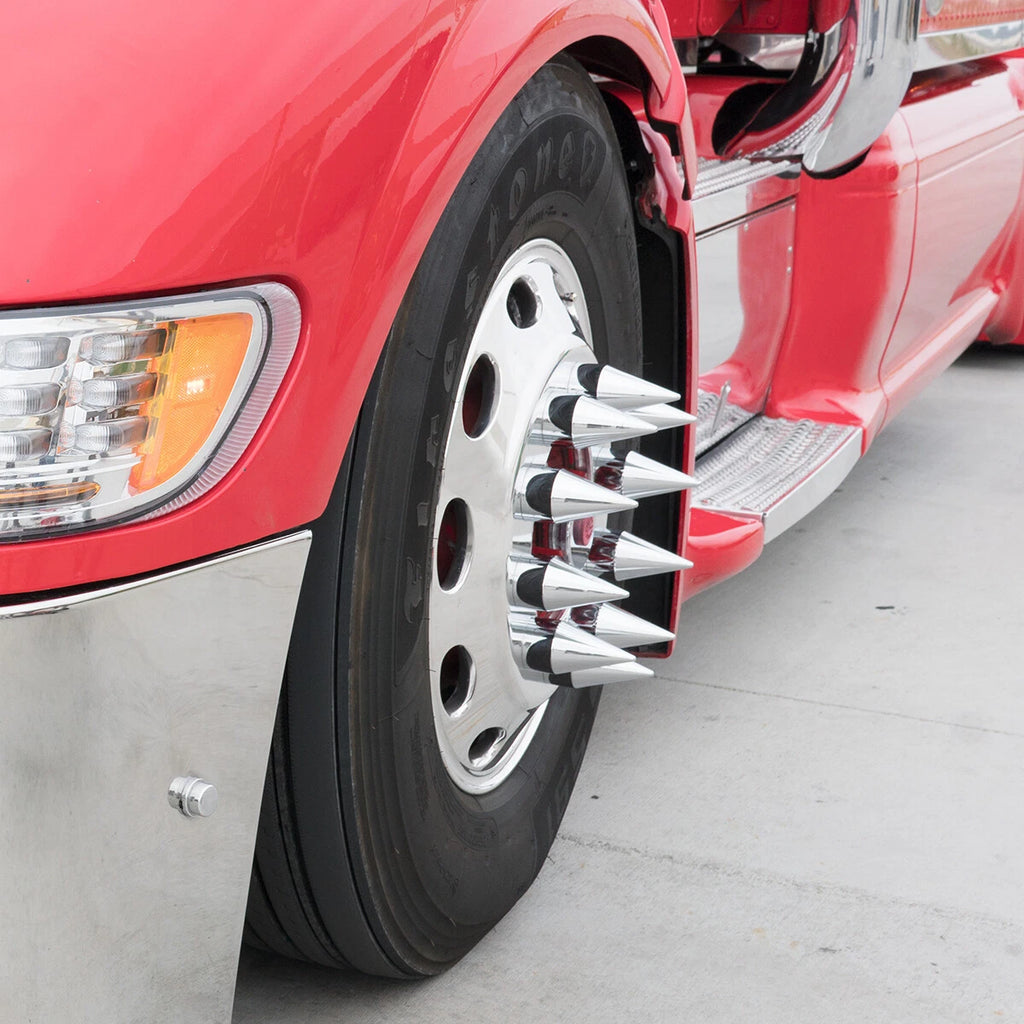 Chrome Spike Lug Nut Covers Push-On Set for Chevy Silverado (2000–2024)