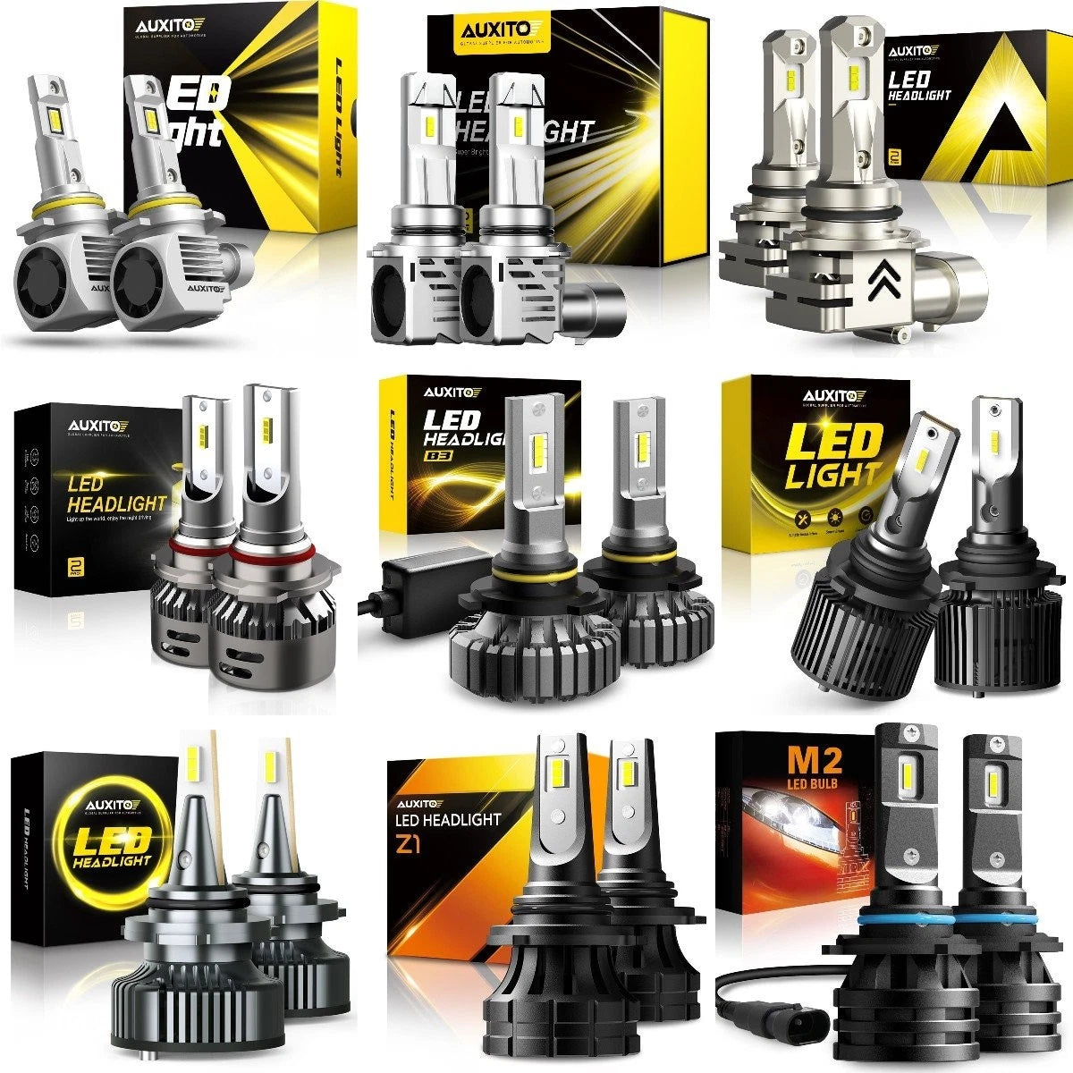 2X 9006 HB4 LED Headlight Bulbs for AUXITO (20000 Lumen, 6500K)