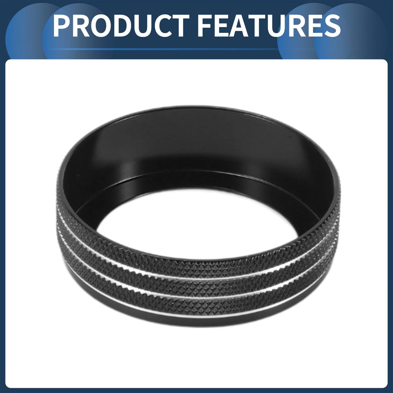 Headlight Fog Light Switch Knob Cover Ring for Dodge RAM (2018–2022) Black 1 Pc