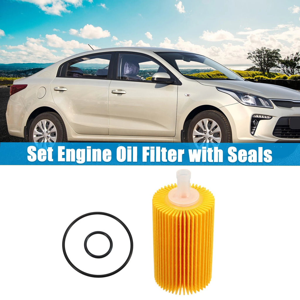 Set of 2 Engine Oil Filters 04152-38020 04152-51010 04152-YZZA4 for Toyota Sequoia (2001–2022)