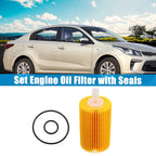 Set of 2 Engine Oil Filters 04152-38020 04152-51010 04152-YZZA4 for Toyota Sequoia (2001–2022)
