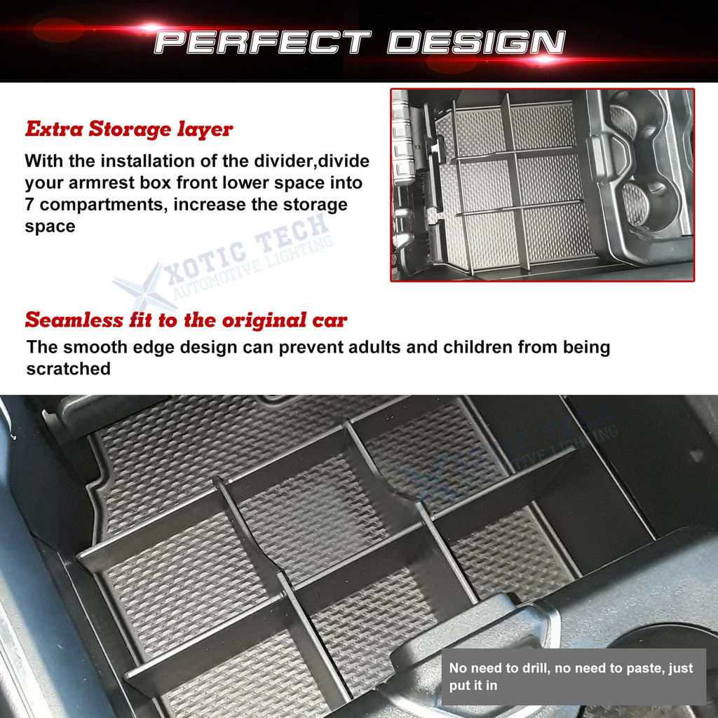 Front Lower Center Console Organizer Divider Kit for Ram 1500/2500/3500 (2019-2025)