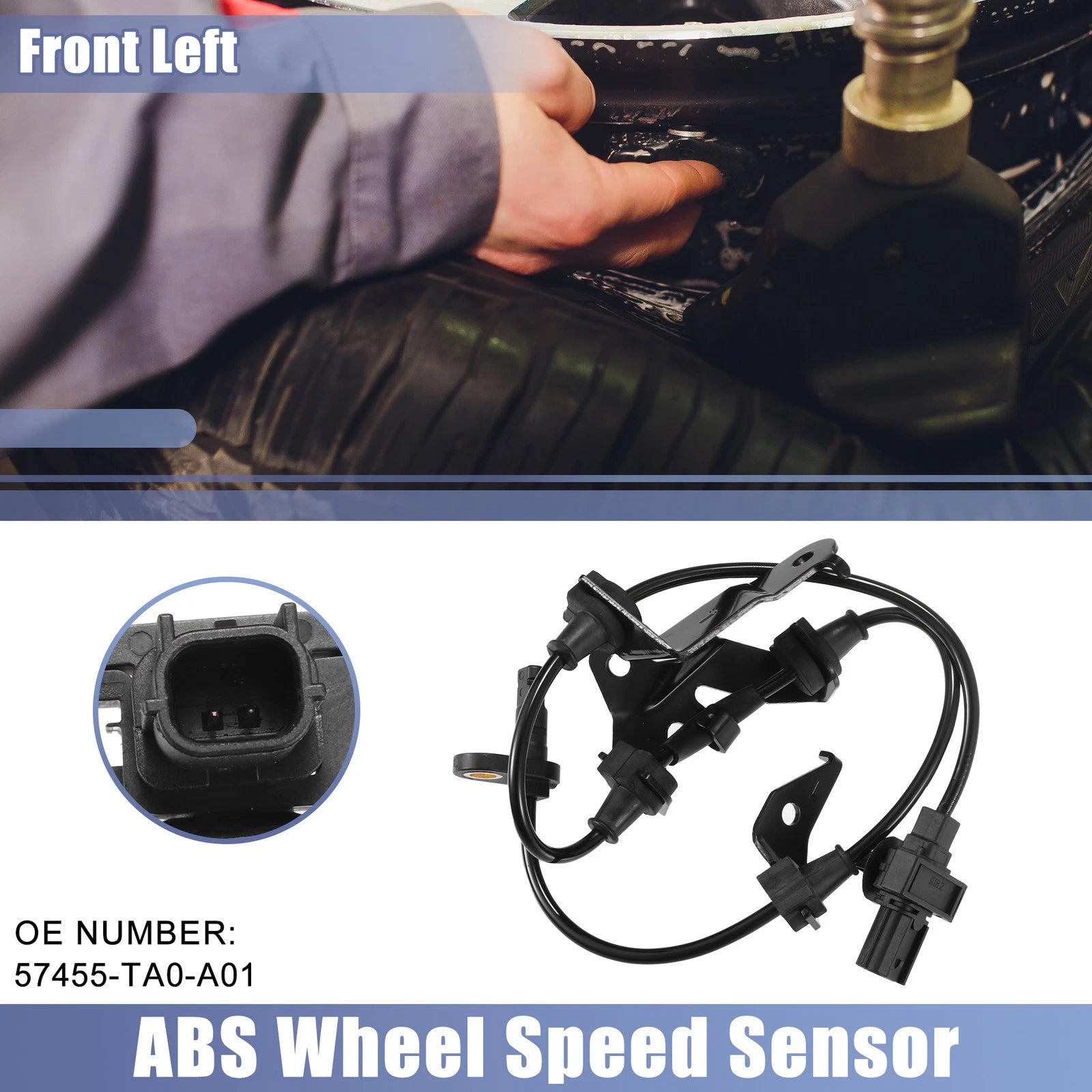 Front Left ABS Wheel Speed Sensor No. 57455-TA0-A01 for Honda Accord 