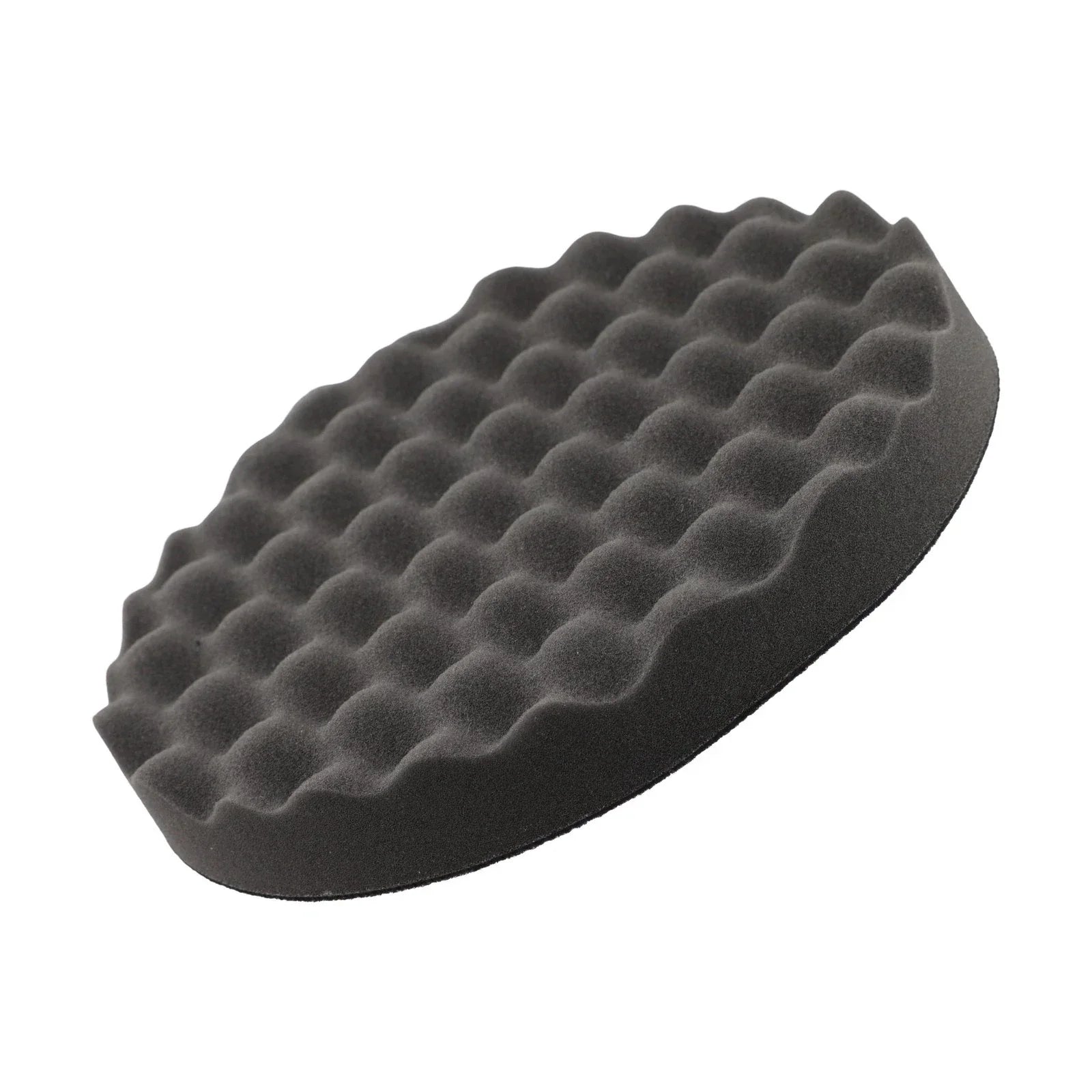 2 x Black Round Foam Compounding Polishing Pad Single Sided Flat Back