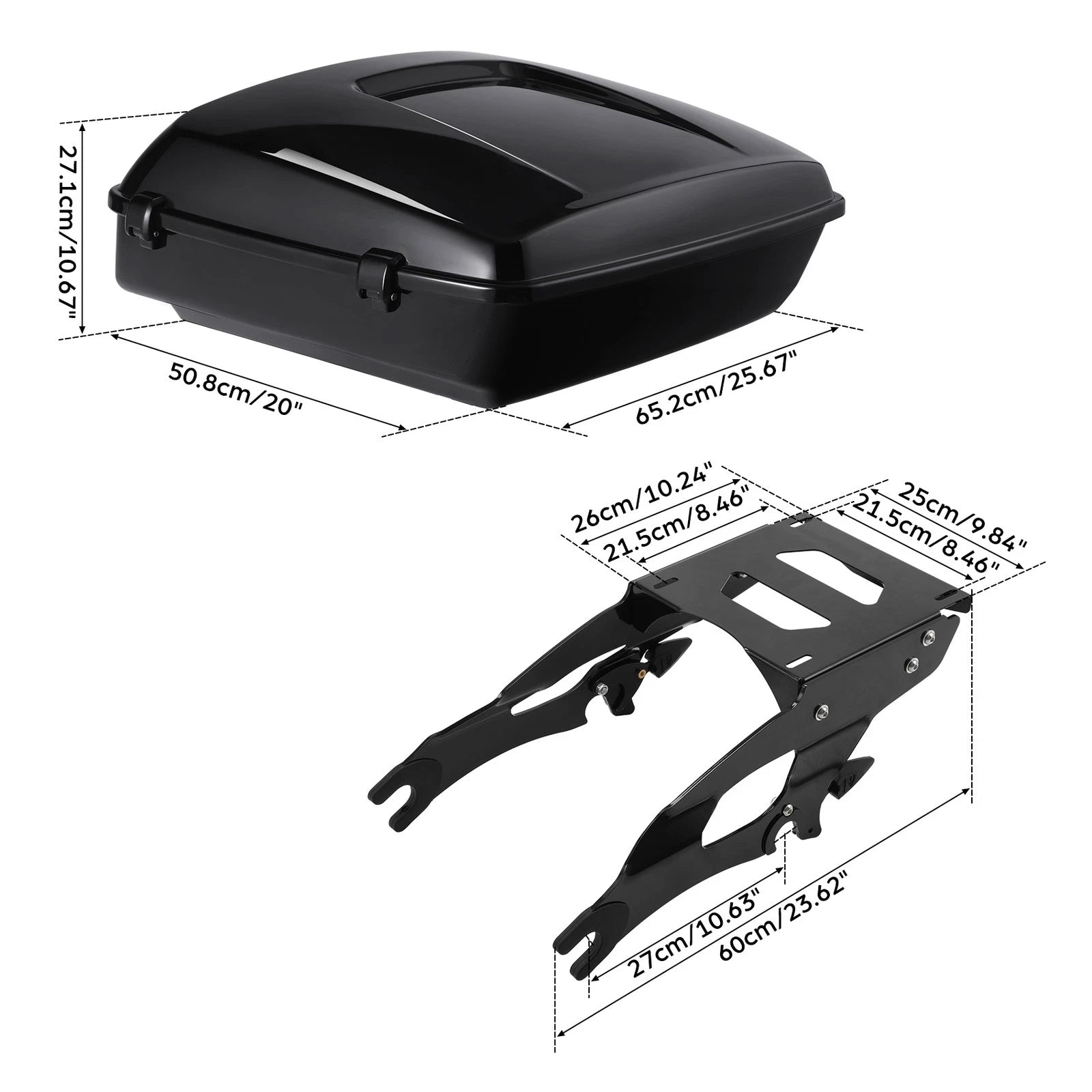 Chopped Trunk Mount Rack for Harley Roadmaster (2015–2025) & Chieftain (2014–2025)