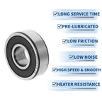 1 Pc 6000DDU Deep Groove Ball Bearing for Scooter Skateboard (10x26x8mm)