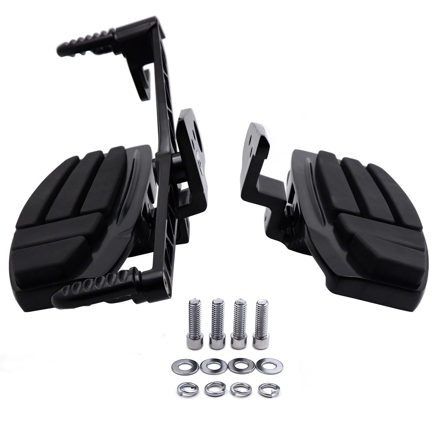 Black Front Driver Floorboard & Screws for Honda Goldwing GL1800 F6B (2001–2023)