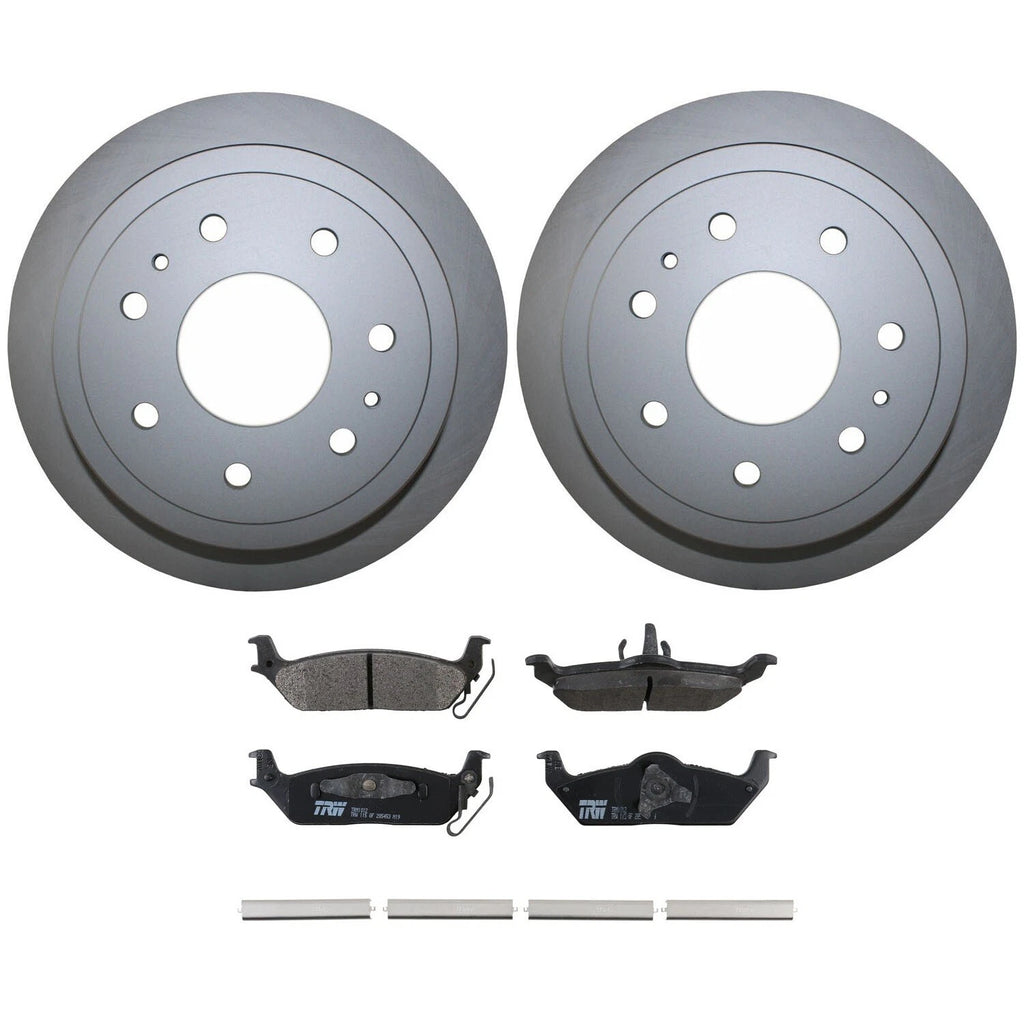 Rear Brake Kit 348mm Rotors & TRW Metallic Pads for F-150 Mark LT (2006–2008)